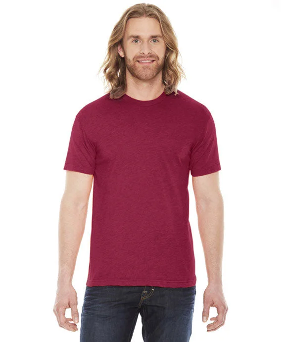 Tasseled SweatshirtsBB401 - American Apparel Unisex Poly-Cotton USA Made Crewneck T-Shirt | Heather Red