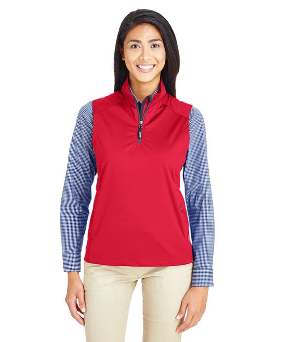 Hemp SweatshirtsCE709W - Core 365 Ladies Techno Lite Three-Layer Knit Tech-Shell Quarter-Zip Vest | Classic Red