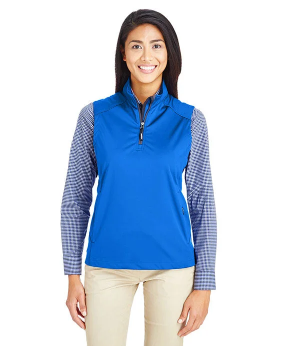 Recycled Fabric HoodiesCE709W - Core 365 Ladies Techno Lite Three-Layer Knit Tech-Shell Quarter-Zip Vest | True Royal