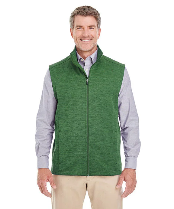 Zip-Up HoodiesDG797 - Devon & Jones Mens Newbury Mélange Fleece Vest | Forest Heather