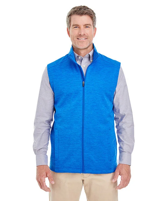 Cropped SweatshirtsDG797 - Devon & Jones Mens Newbury Mélange Fleece Vest | French Blue Heather