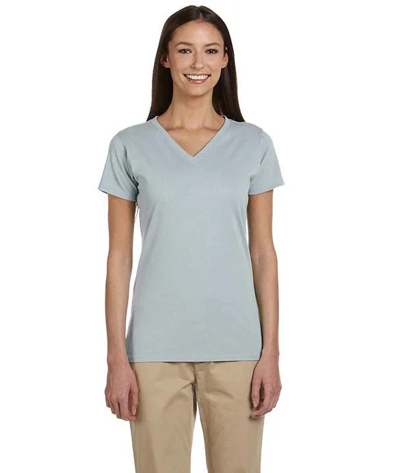 Performance HoodiesEC3052 - econscious Ladies 100% Organic Cotton Short-Sleeve V-Neck T-Shirt | Blue Sage