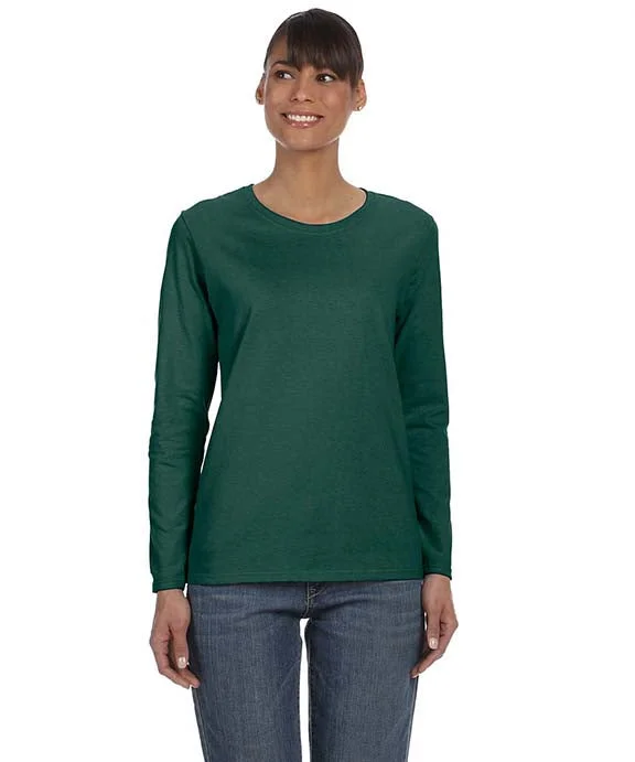 Camo HoodiesG540L - Gildan Ladies 5.3 oz. Long Sleeve T-Shirt | Forest Green