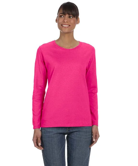 Cropped HoodiesG540L - Gildan Ladies 5.3 oz. Long Sleeve T-Shirt | Heliconia