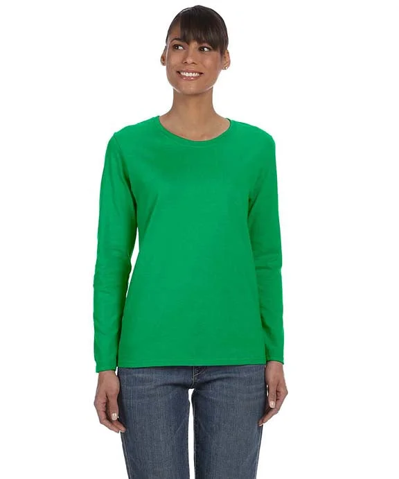 Distressed HoodiesG540L - Gildan Ladies 5.3 oz. Long Sleeve T-Shirt | Irish Green