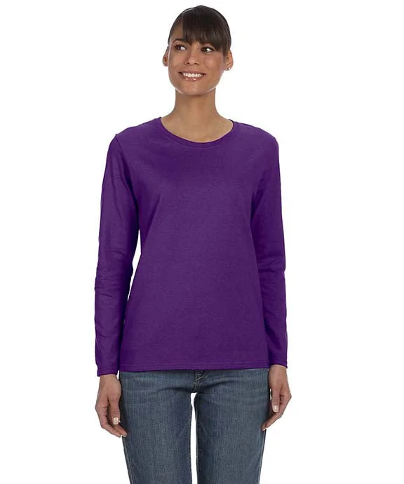 Tie-Dye HoodiesG540L - Gildan Ladies 5.3 oz. Long Sleeve T-Shirt | Purple