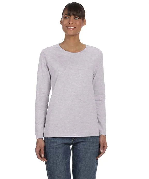 Oversized HoodiesG540L - Gildan Ladies 5.3 oz. Long Sleeve T-Shirt | Sport Gray