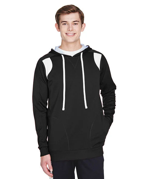 Embroidered SweatshirtsTT30 - Team 365 Mens Elite Performance Hoodie | Black/White