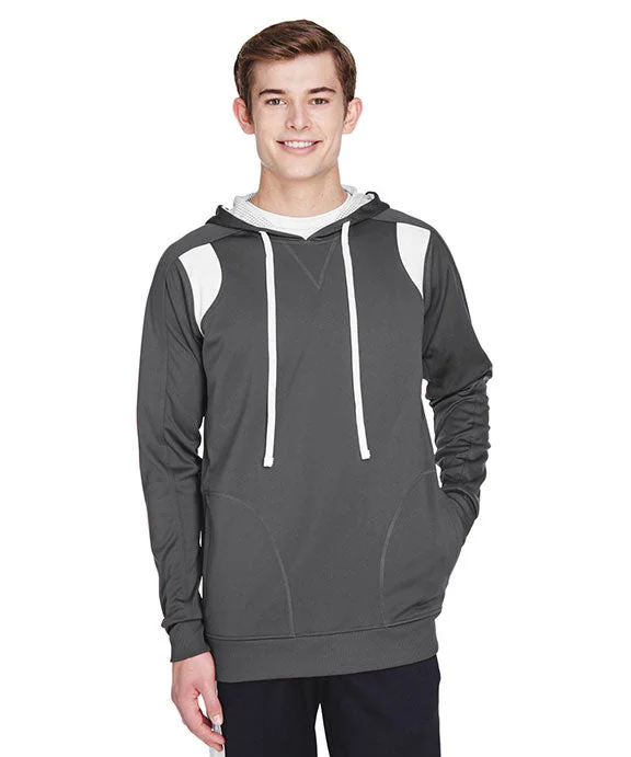 Lace-Up HoodiesTT30 - Team 365 Mens Elite Performance Hoodie | Sport Graphite/White