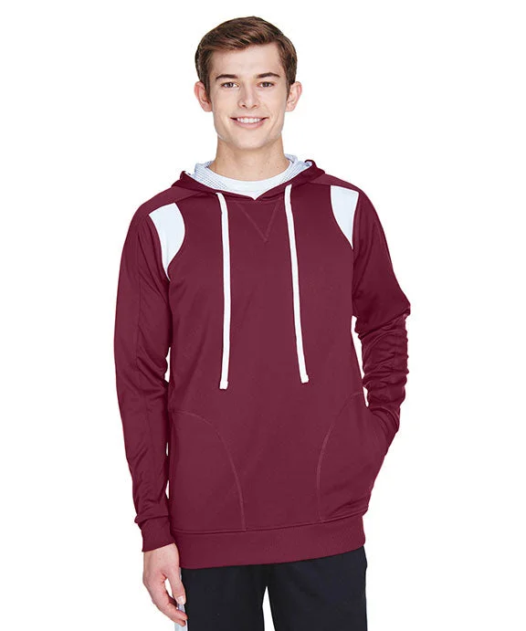 Kangaroo Pocket SweatshirtsTT30 - Team 365 Mens Elite Performance Hoodie | Sport Maroon/White