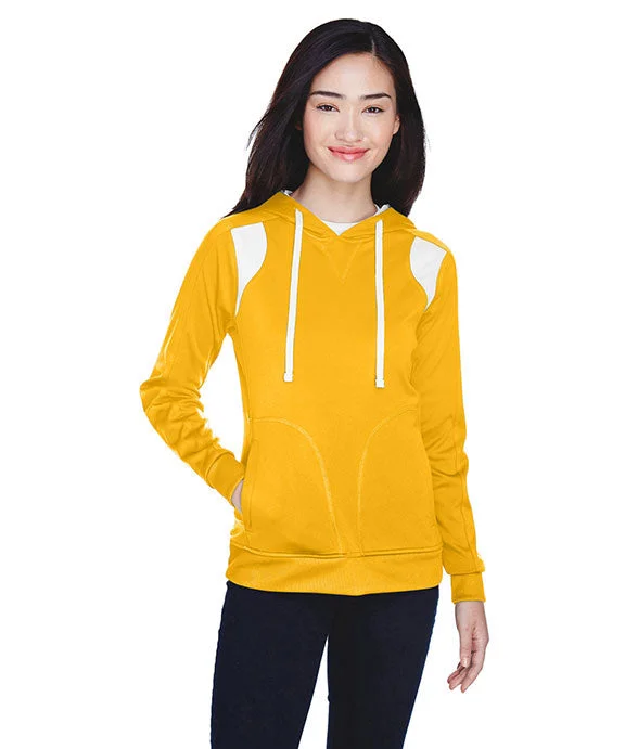 Tasseled SweatshirtsTT30W - Team 365 Ladies Elite Performance Hoodie | Sport Athletic Gold/White