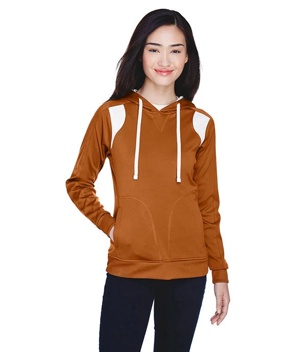 Sequined HoodiesTT30W - Team 365 Ladies Elite Performance Hoodie | Sport Burnt Orange/White