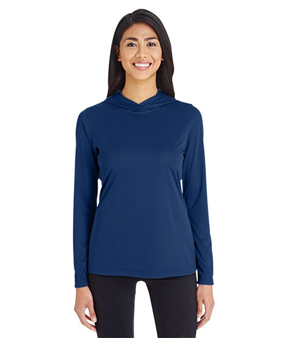 Organic Cotton SweatshirtsTT41W - Team 365 Ladies Zone Performance Hooded T-Shirt | Sport Dark Navy