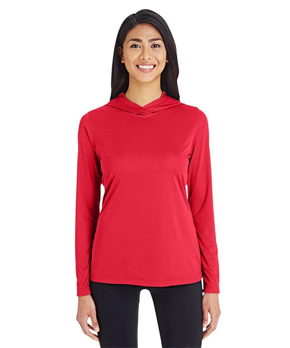 Colorblock HoodiesTT41W - Team 365 Ladies Zone Performance Hooded T-Shirt | Sport Red