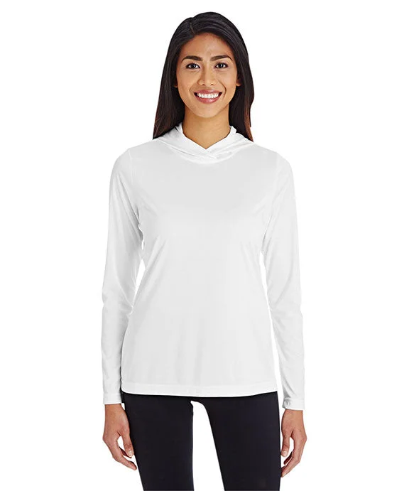 Printed SweatshirtsTT41W - Team 365 Ladies Zone Performance Hooded T-Shirt | White