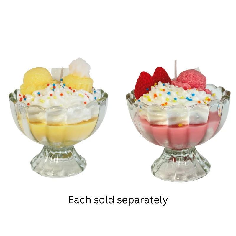 6.5 Oz. Vanilla or Strawberry Sundae Candle