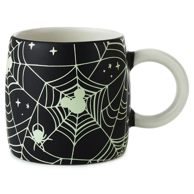 Hallmark Disney Mickey Mouse Spiderweb Glow-in-the-Dark Mug, 17.5 oz.