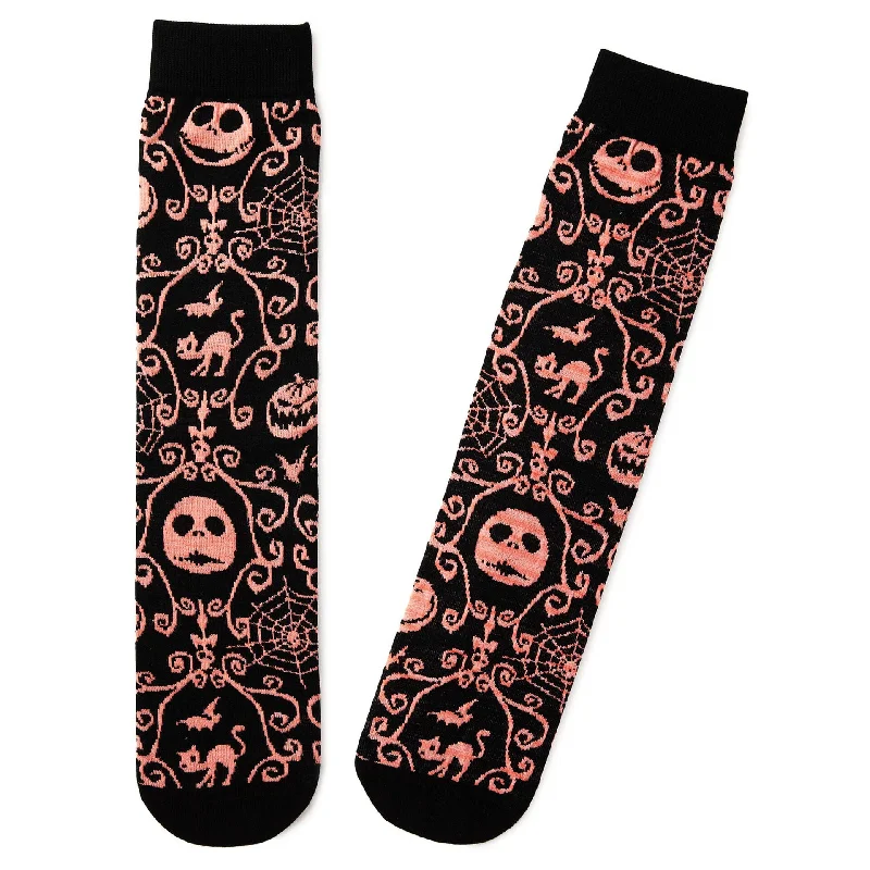 Hallmark Disney Tim Burton's The Nightmare Before Christmas Color-Changing Novelty Crew Socks