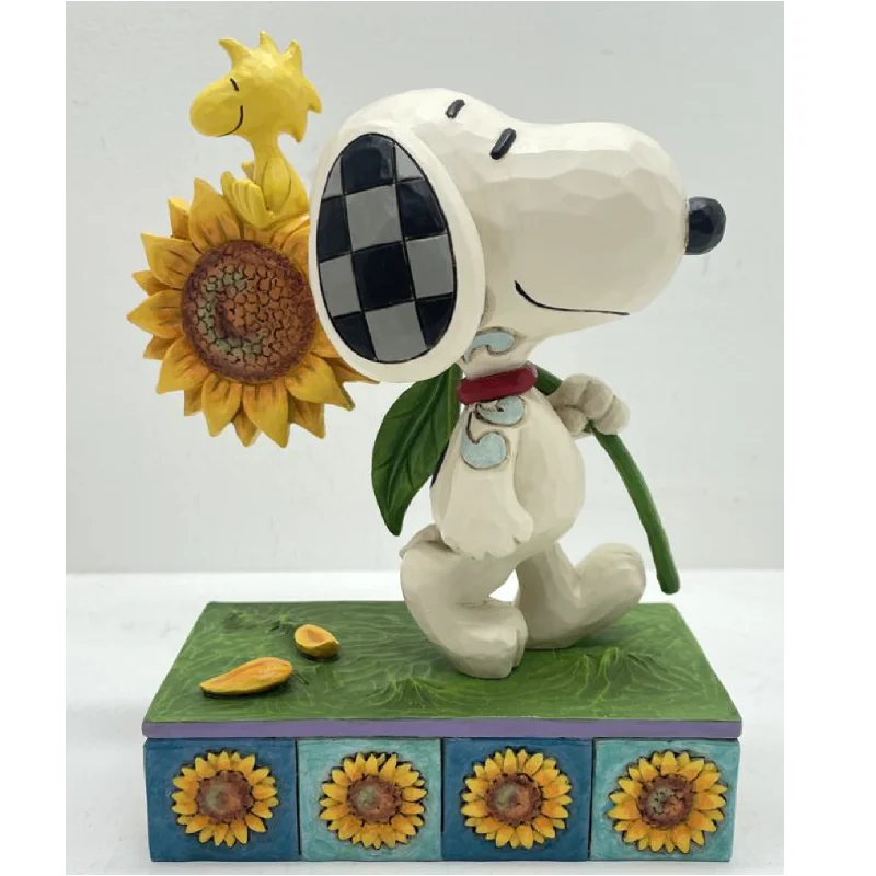 Jim Shore Peanuts Snoopy and Woodstock with Sunflower "Sunsational Friendship" Hallmark Exclusive Figurine