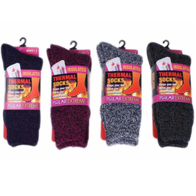 Polar Extreme Heat Women's Marl Heavy Brushed Socks BUY 1 GET 1 FREE