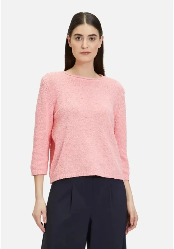 CroptopstyleBetty Barclay Knit Cropped Sleeve Jumper, Pink