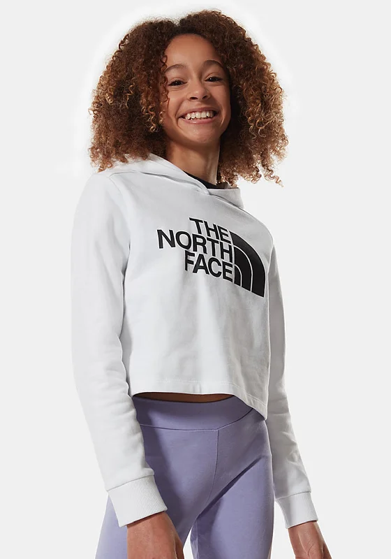 CroptopsoftThe North Face Girls Cropped Large Logo Hoodie, White