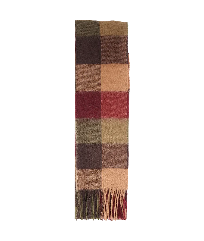 Barbour Large Tattersall Scarf Tawny - Multi