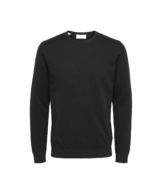 Long-sleeved Knitted Jumper - Black