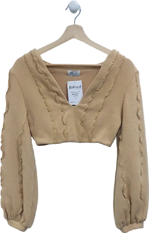 CroptopcollectorOh Polly Beige Cropped Sweater UK 10