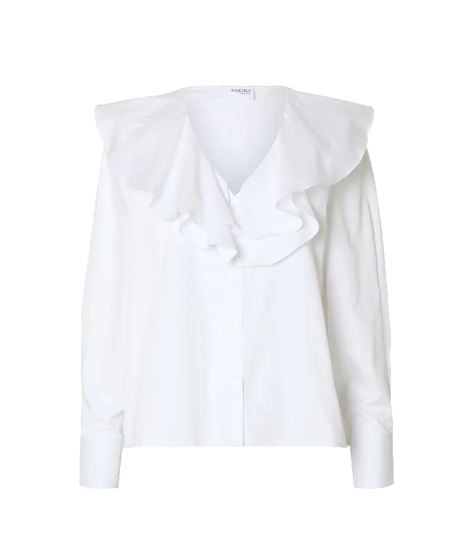 Ruffled Shirt - White