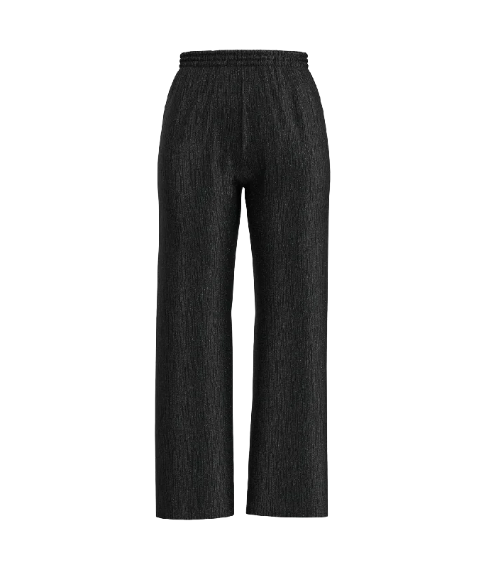 Glittery High Waisted Trousers - Black