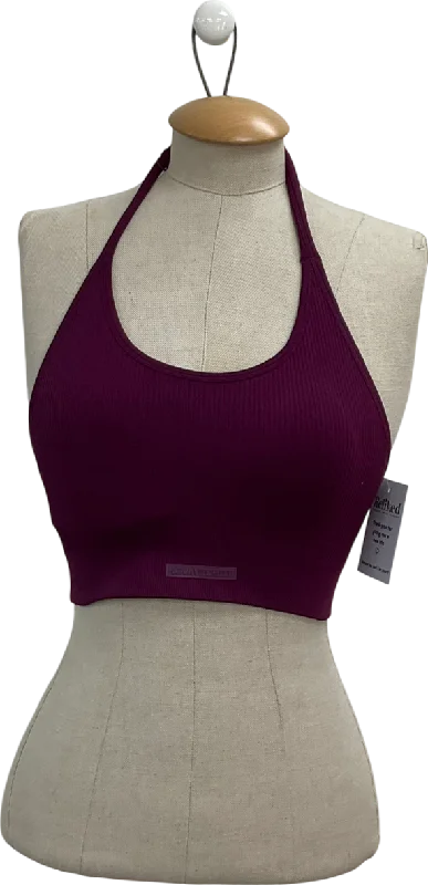 CroptopnostalgiaFashion Nova Purple Halter Neck Crop Top UK XS