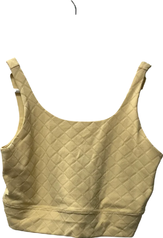 CroptoplegendNike Yellow Yoga Luxe Cropped Jacquard Tank UK S